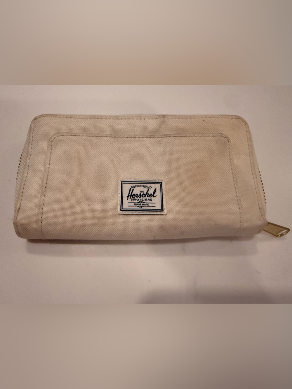 Herschel Supply Company Cream Canvas Zip Wallet